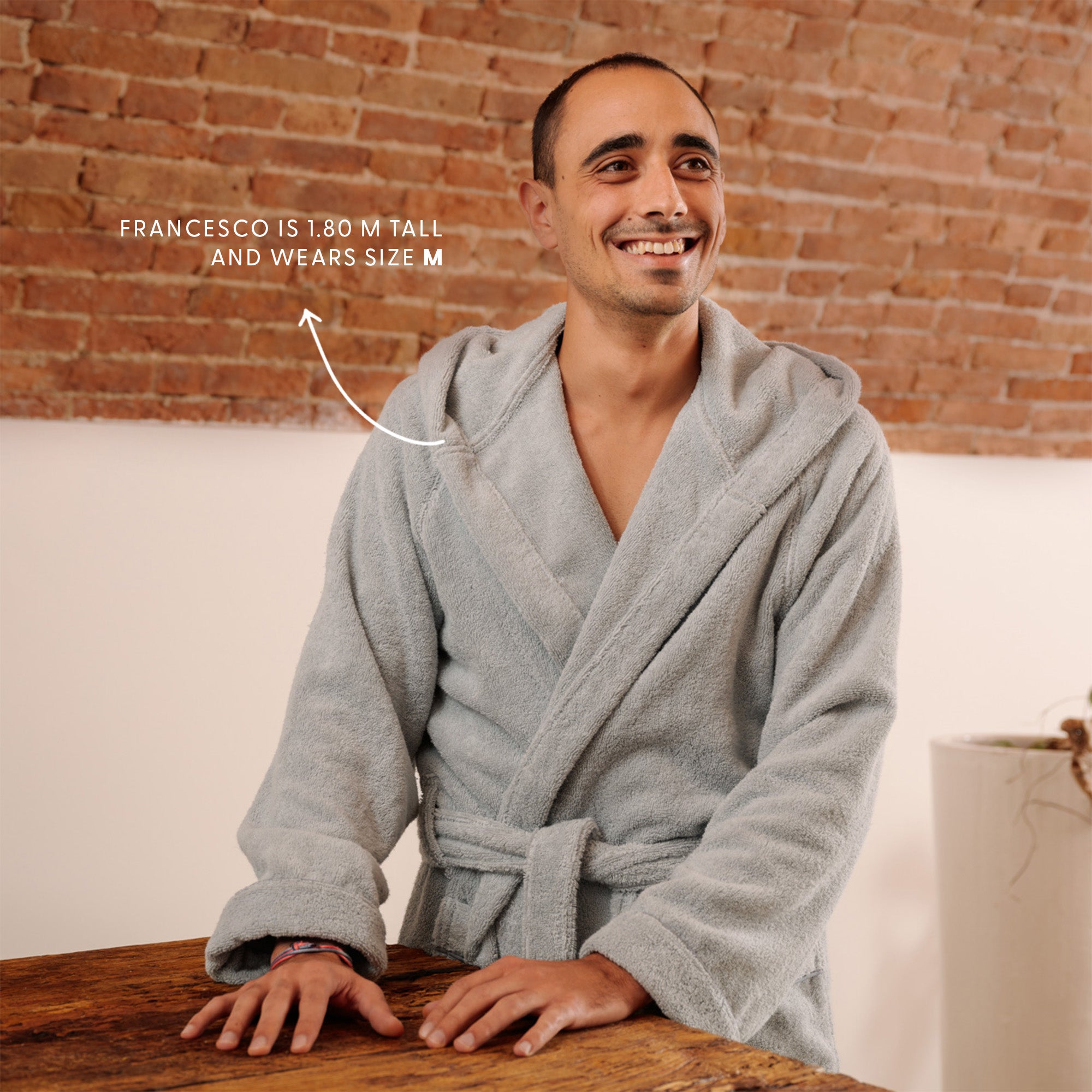 Plush bathrobe with hood sale